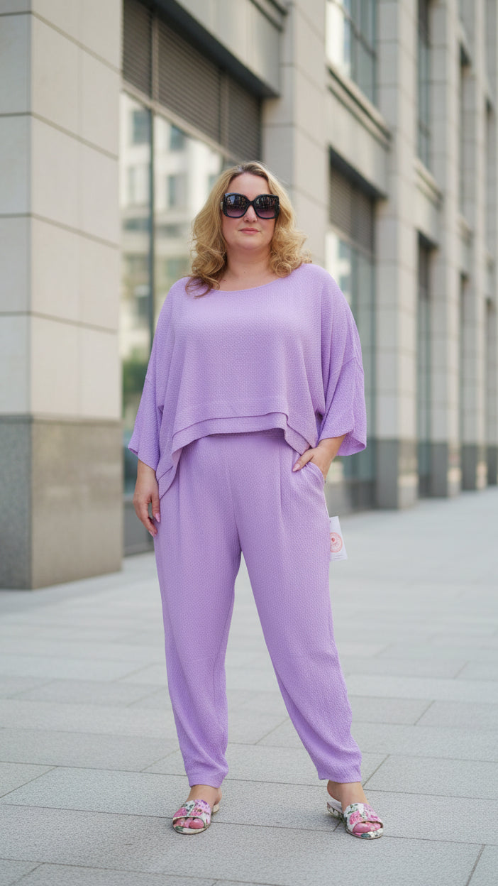 Lavender Mirage Luxe Two-Piece Lounge Set