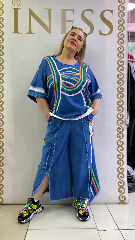 Riberance Tencel Denim Pants Suit