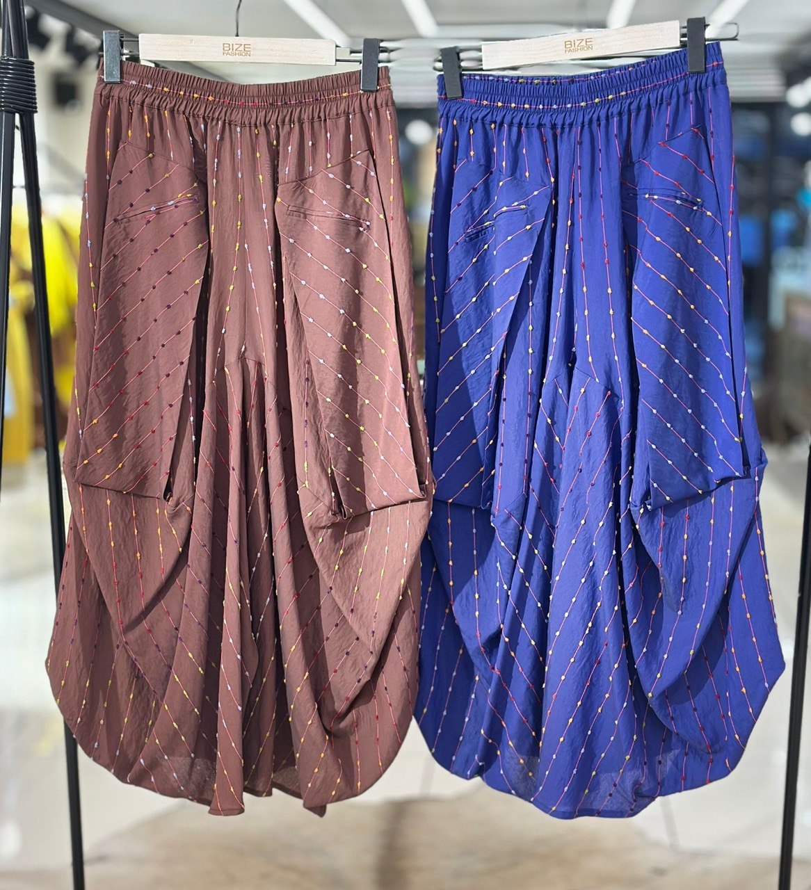 Indigo Luxe Draped 2-Piece Set