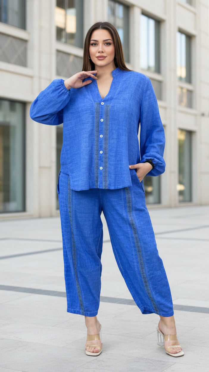 Azure Riviera Linen Luxe Set