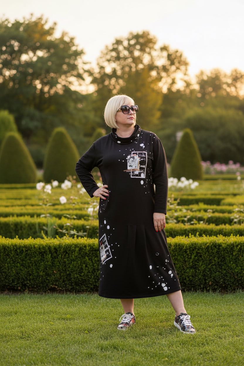 Elisa Fanti Black Dress