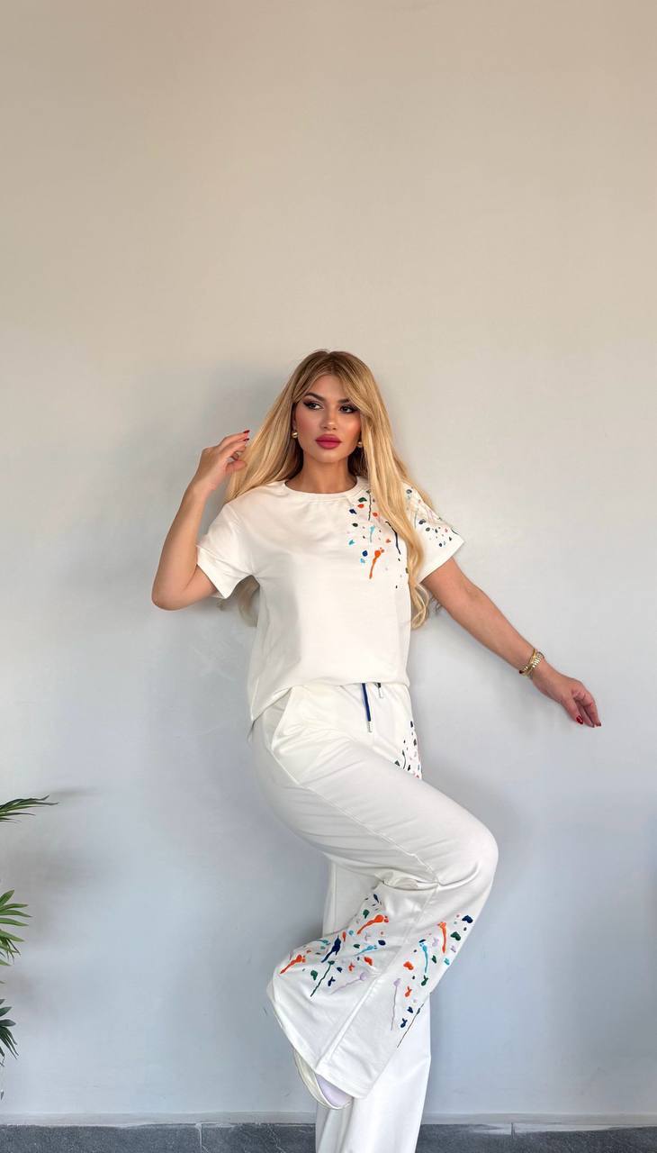 Bella Belucci pants Set “Paint splash”