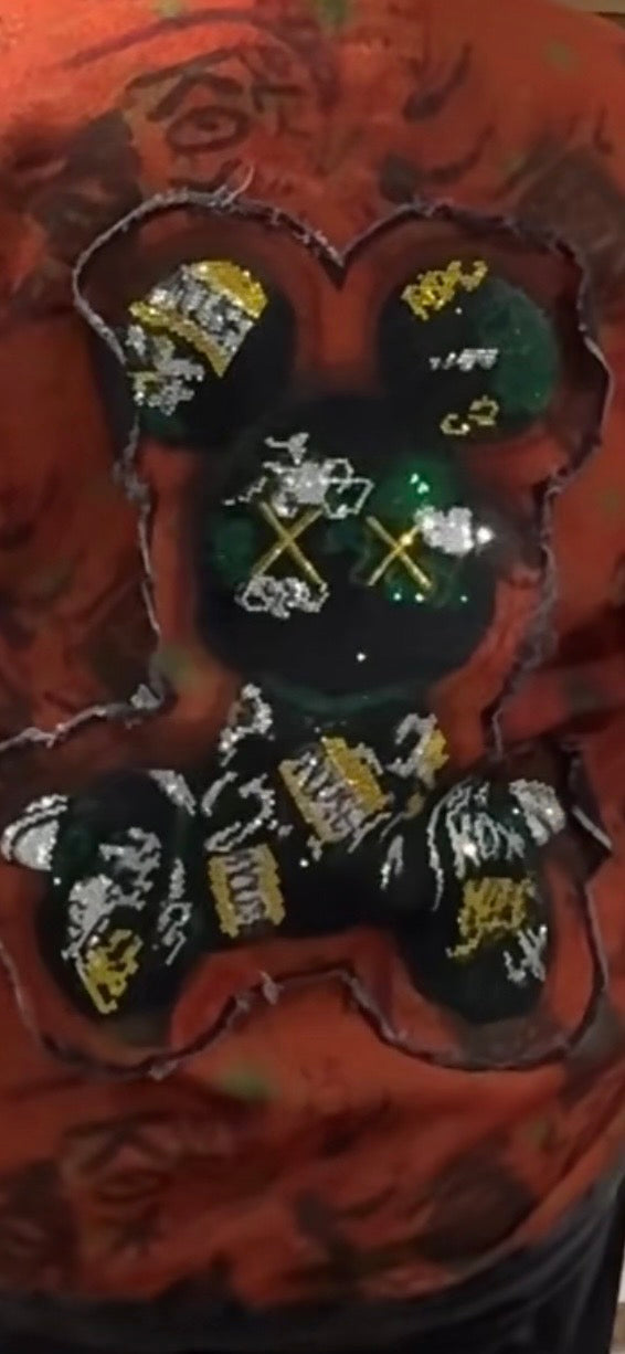 Risha Jeans Suit with Teddy Bear Design