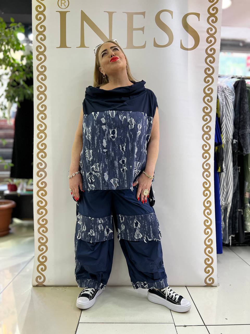 Caraclan Denim Pants Set