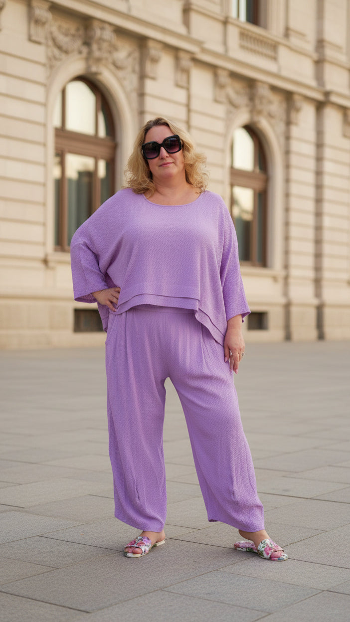 Lavender Mirage Luxe Two-Piece Lounge Set