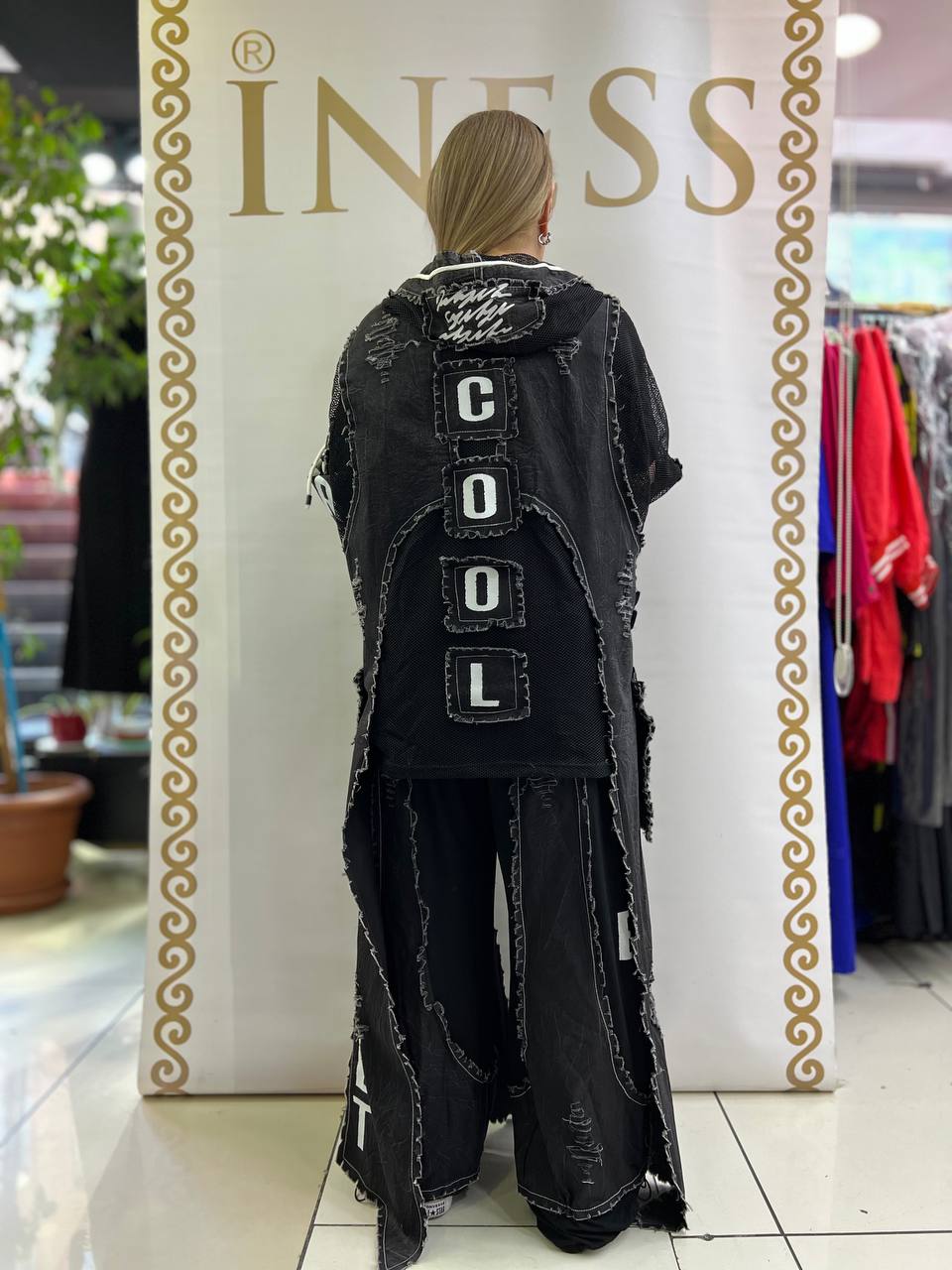 Riberance Denim Chic Tunic and Pants Set