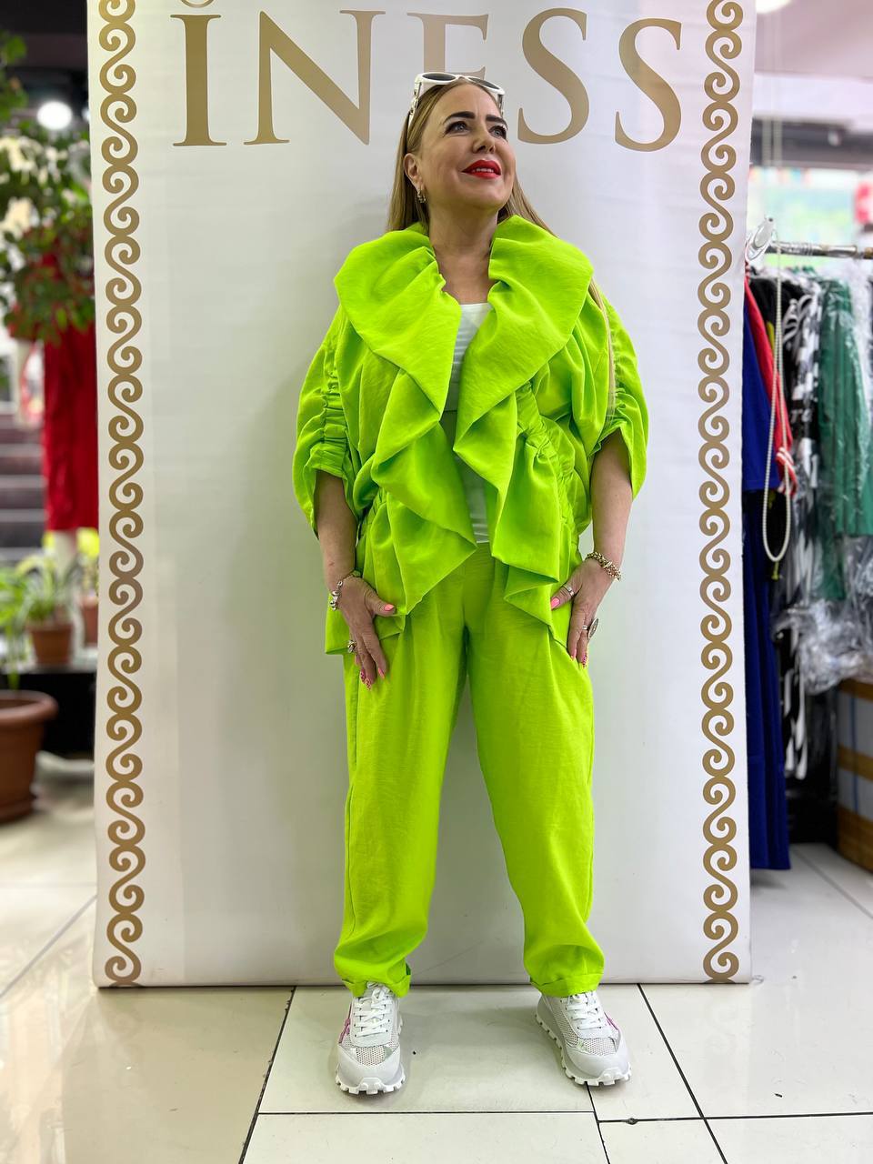 Cadrelli Neon Ruffle Pants Set