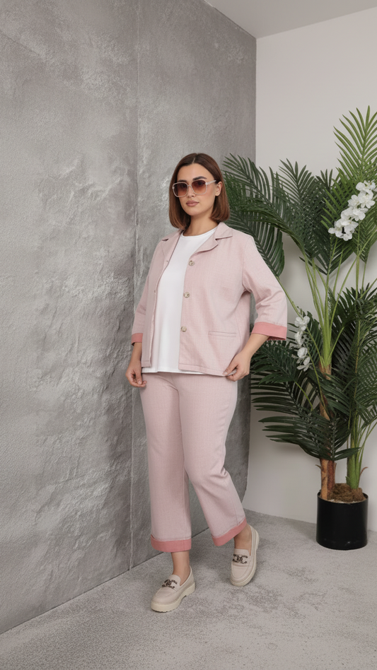 Soft Blush 3-Piece Casual Chic Set