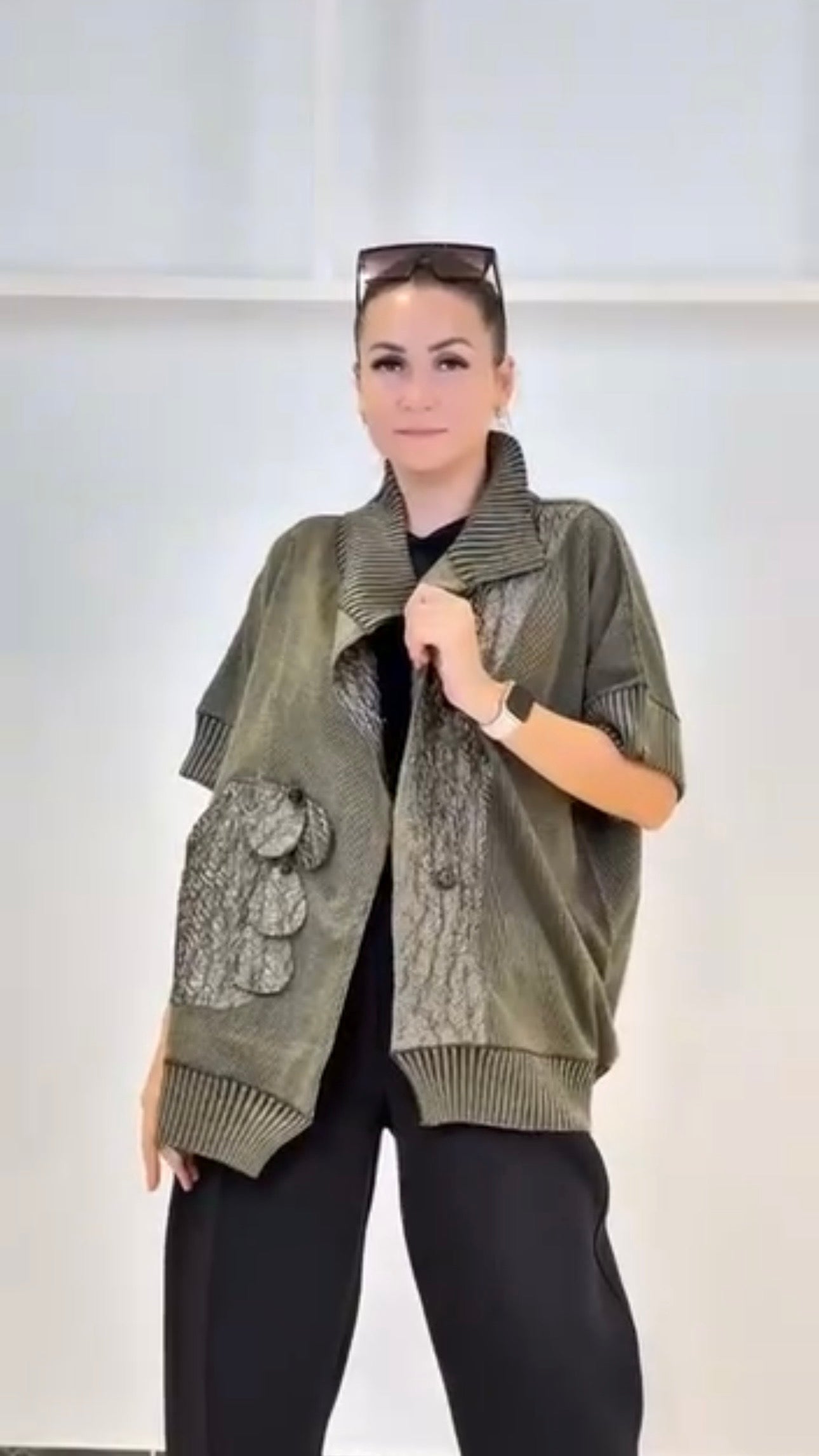 Bize Knitted Modern Jacket Cardigan