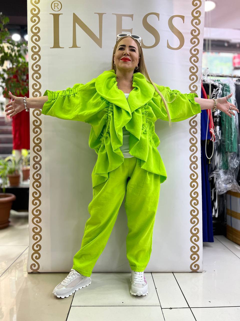 Cadrelli Neon Ruffle Pants Set