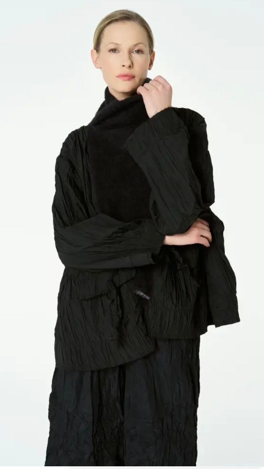 Bize Unique Side-Tie Angora Sweater