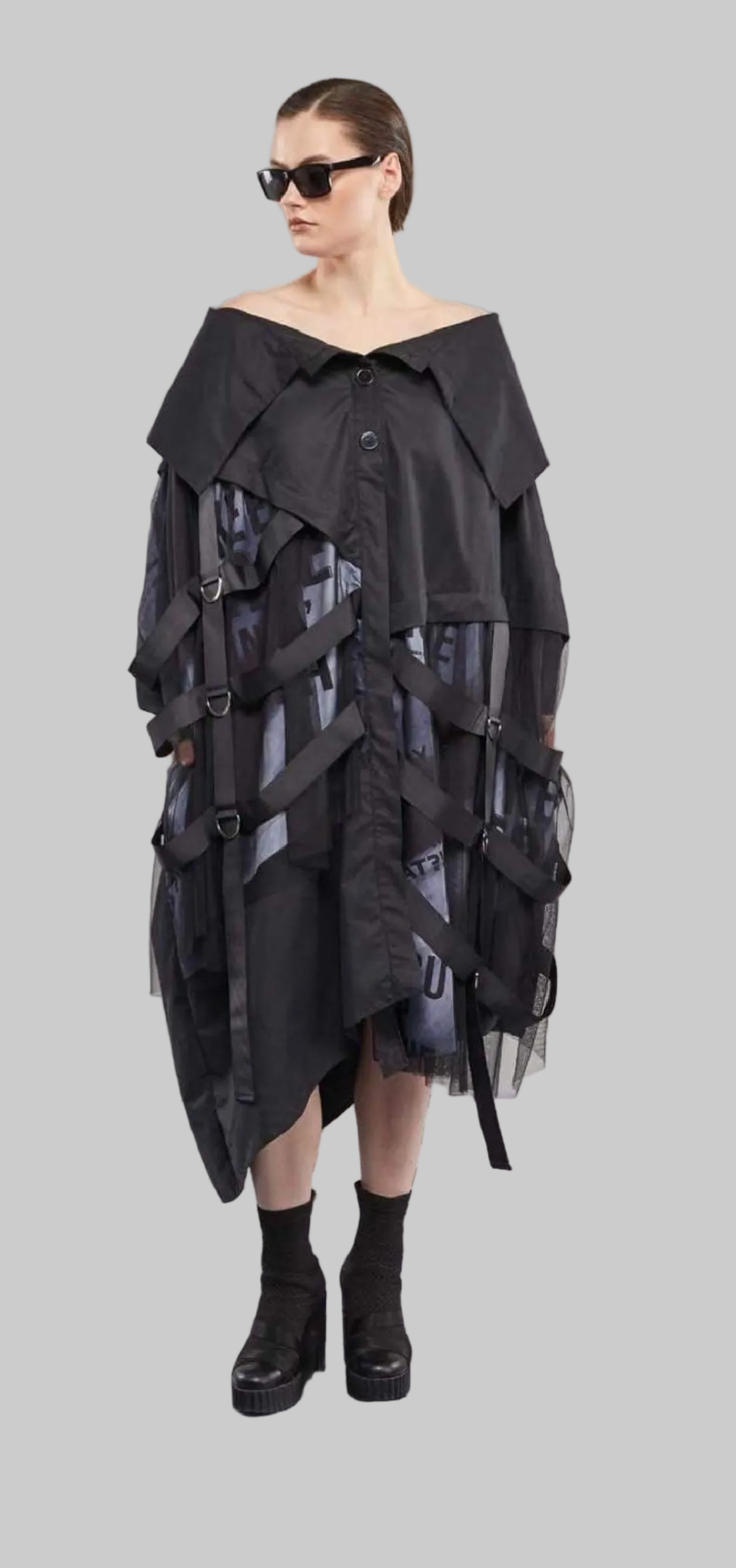 H4 OVERSIZED DRESS TUNIC/TRENCH COAT