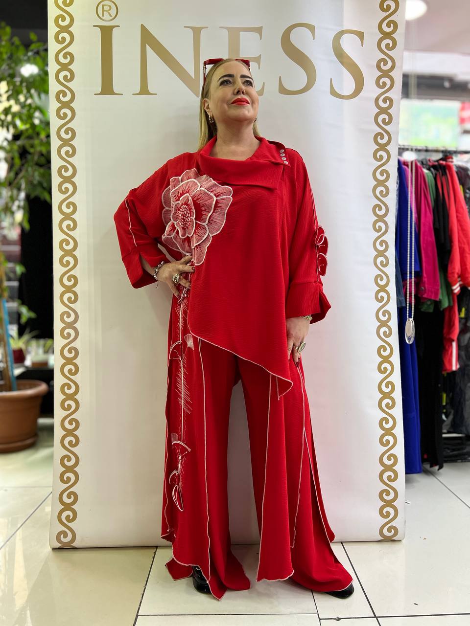 Riberance Red Evening suit