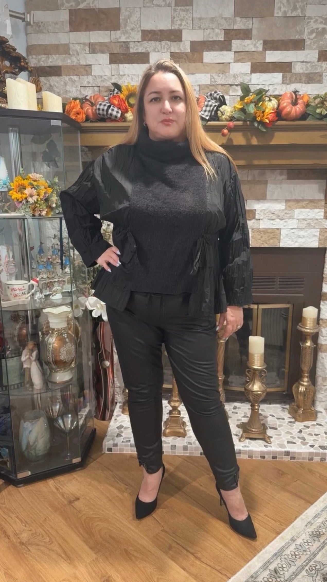 Bize Unique Side-Tie Angora Sweater