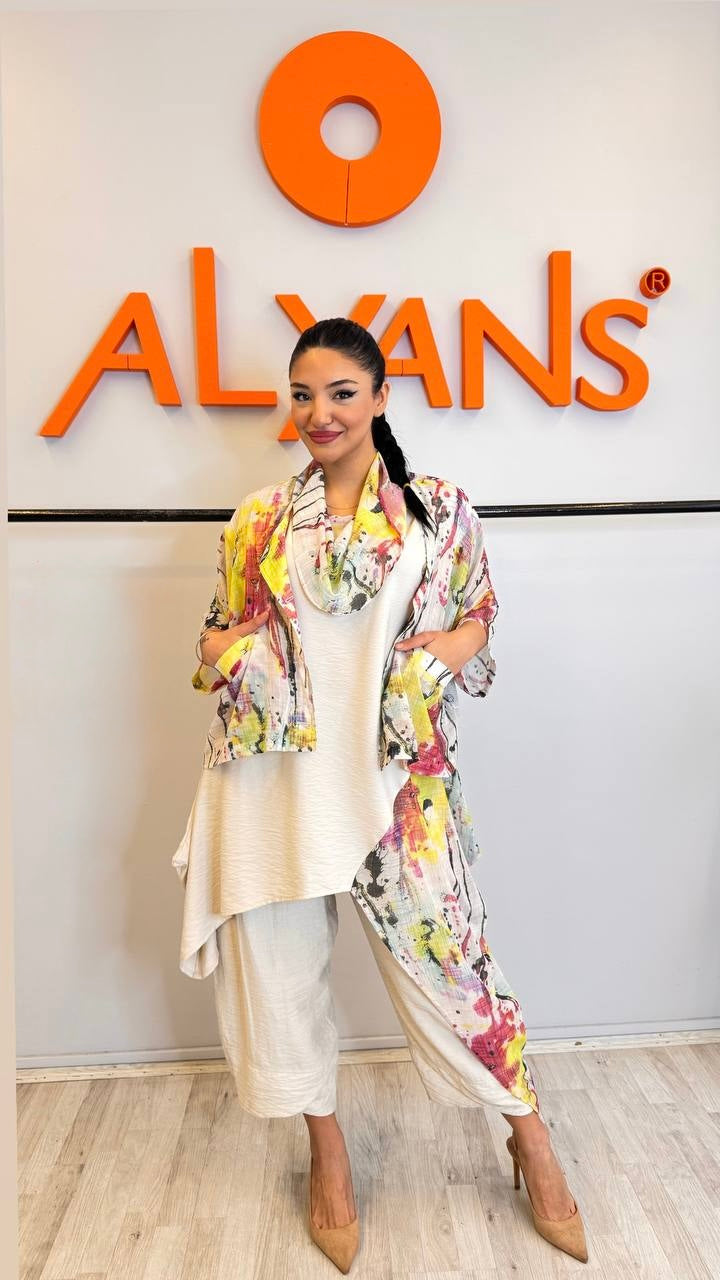 Alyans 3 piece Pants, Tunic and Cover up