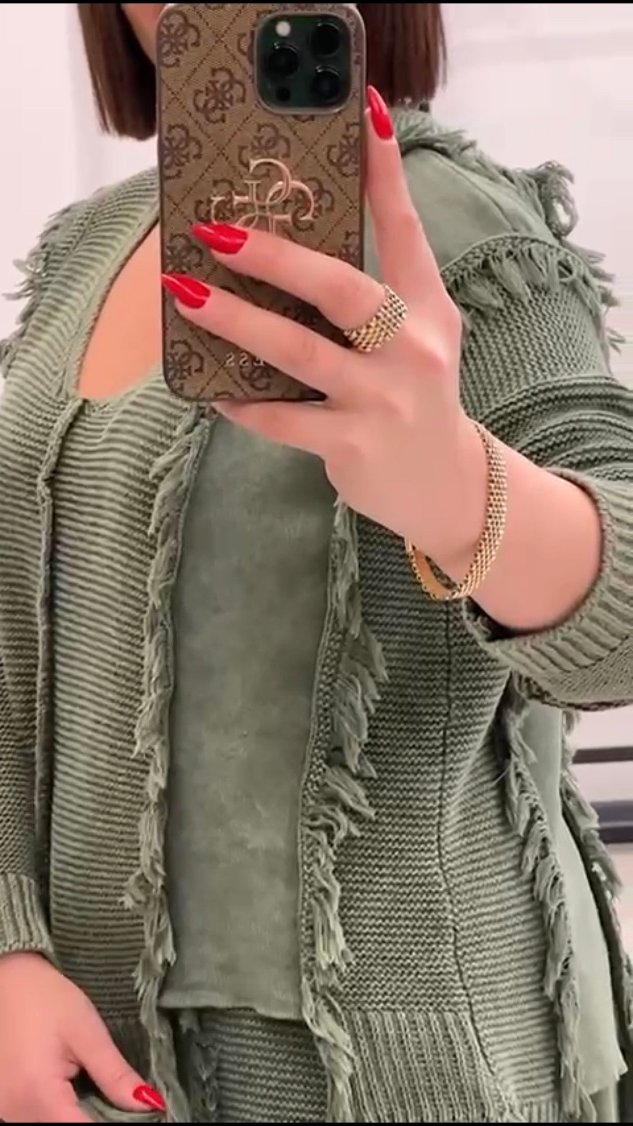 Maxlive Knitwear Top & Baggy Low-Crotch Pants Set