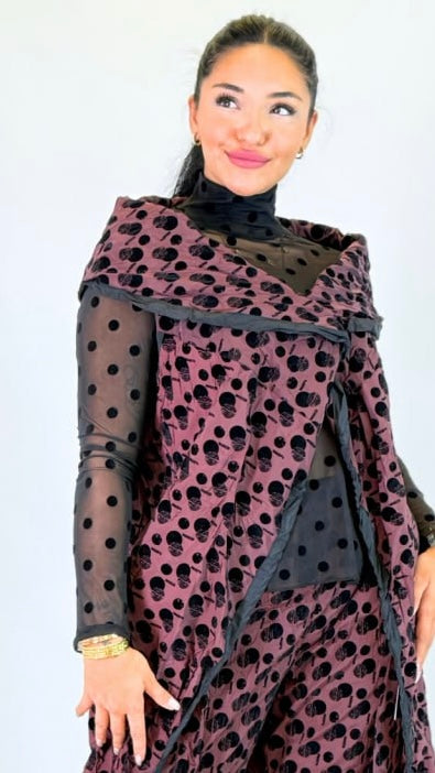 Alyans Sheer Polka Dot Top