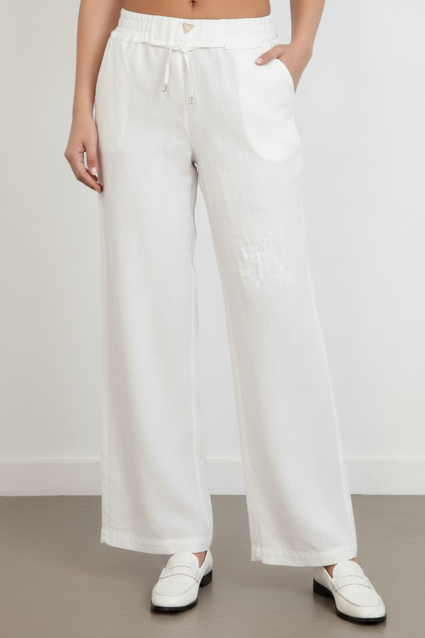 Resort Ease Wide-Leg Linen Pants-4102