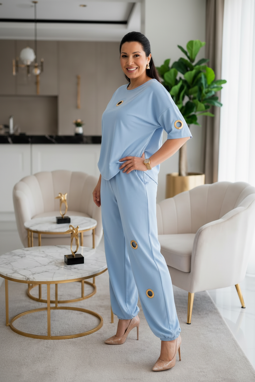 Gold Accent Lounge Set