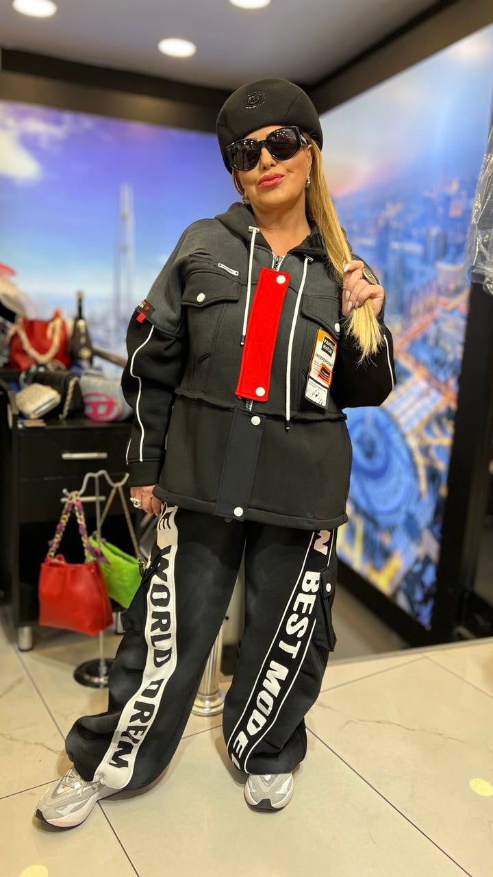 Riberance Fleece Set in Sport-Chic Style