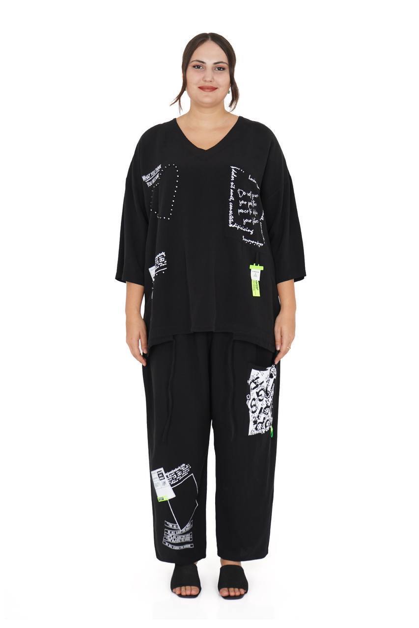 MAYA LONGA TAKIM SIYAH 2pcs SET