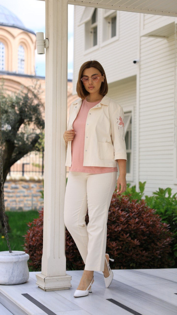 Blush Elegance 3-Piece Suit Set