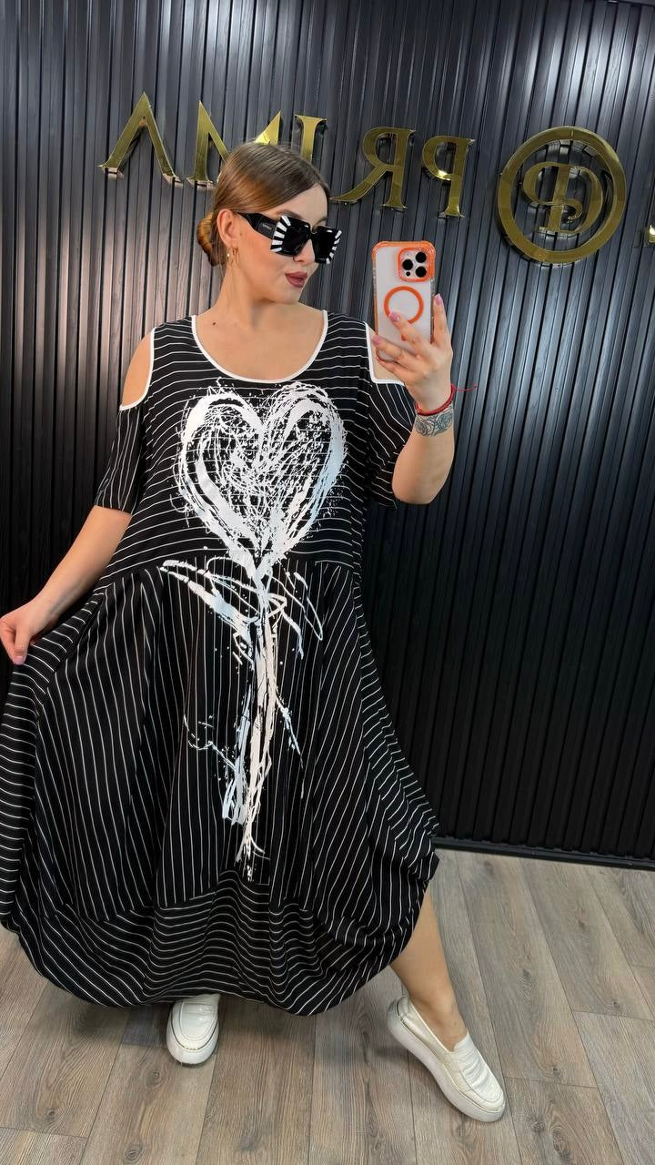 Riberance Oversized Stripy Sundress