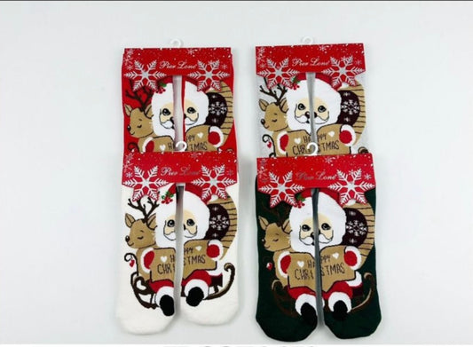 Pier Lone Terry Happy Christmas Socks -2 pairs