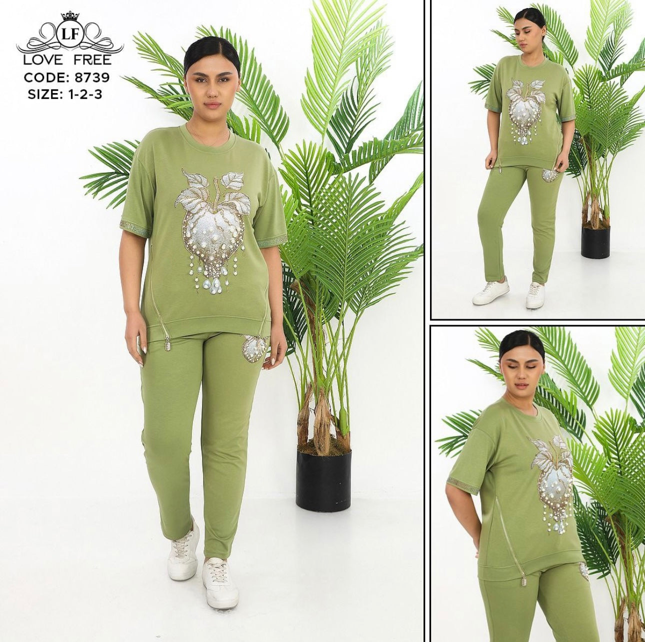 Love Free Women’s Tracking Suit- Apple