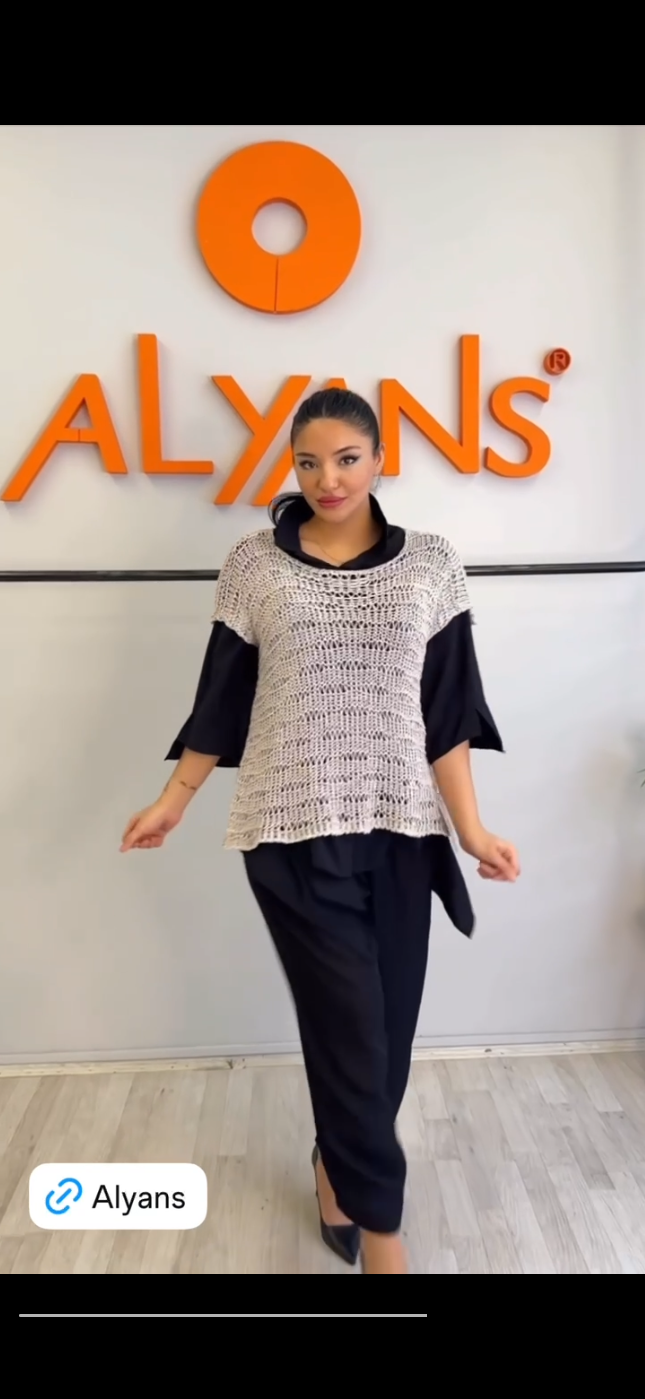 Alyans Knit Net Sweater