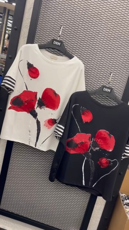 Lavelina L’Avocado Poppy Flower Top