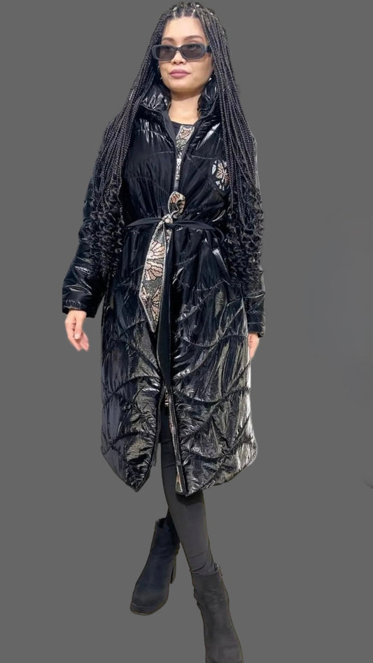 AmarModa Coat with sparkly belt