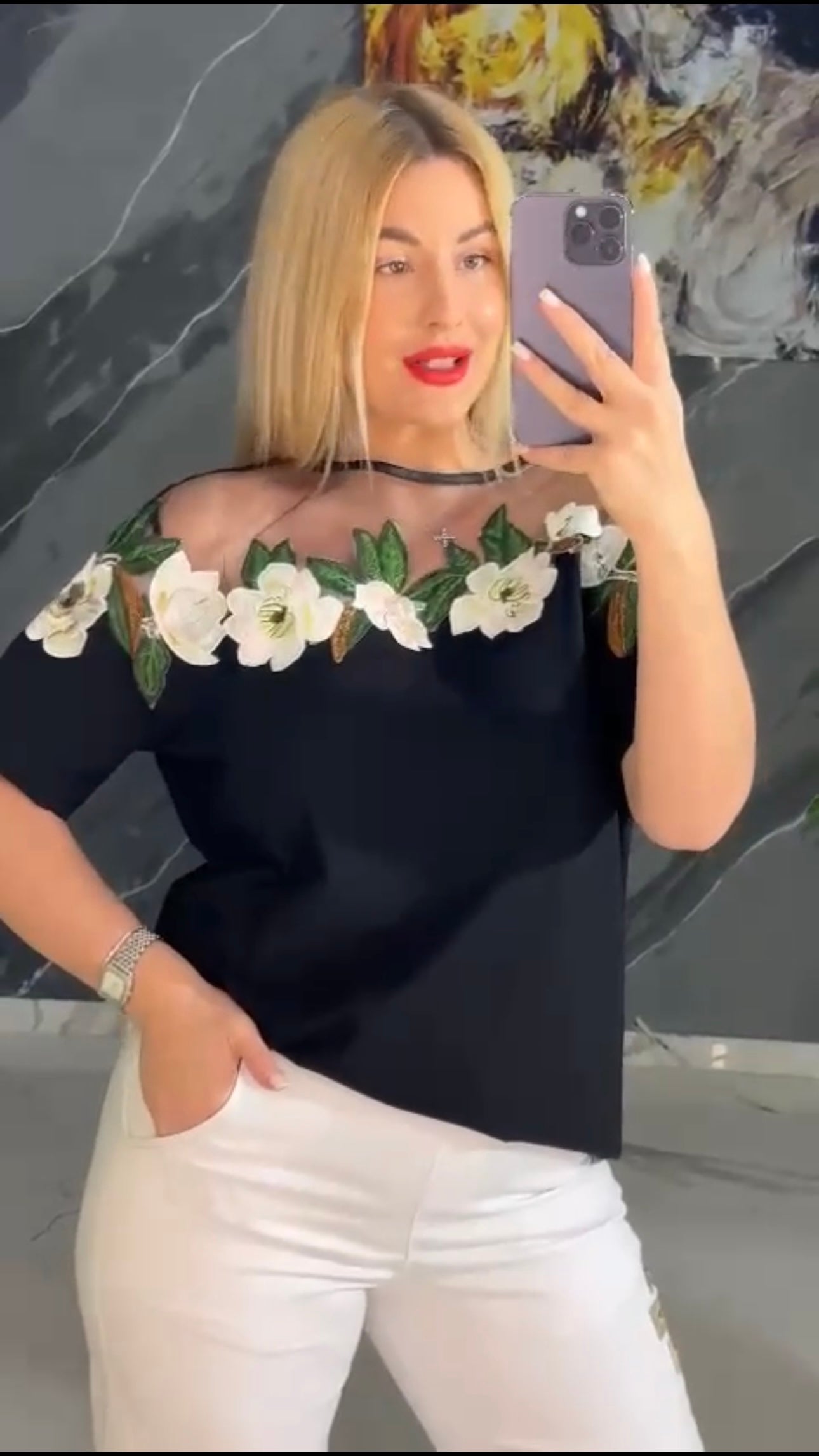 Lamaxx Gardenia Flowers Top