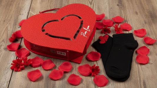 Heart Gift Box with Floral Socks – Fashion Sock Set (Assorted Colors)