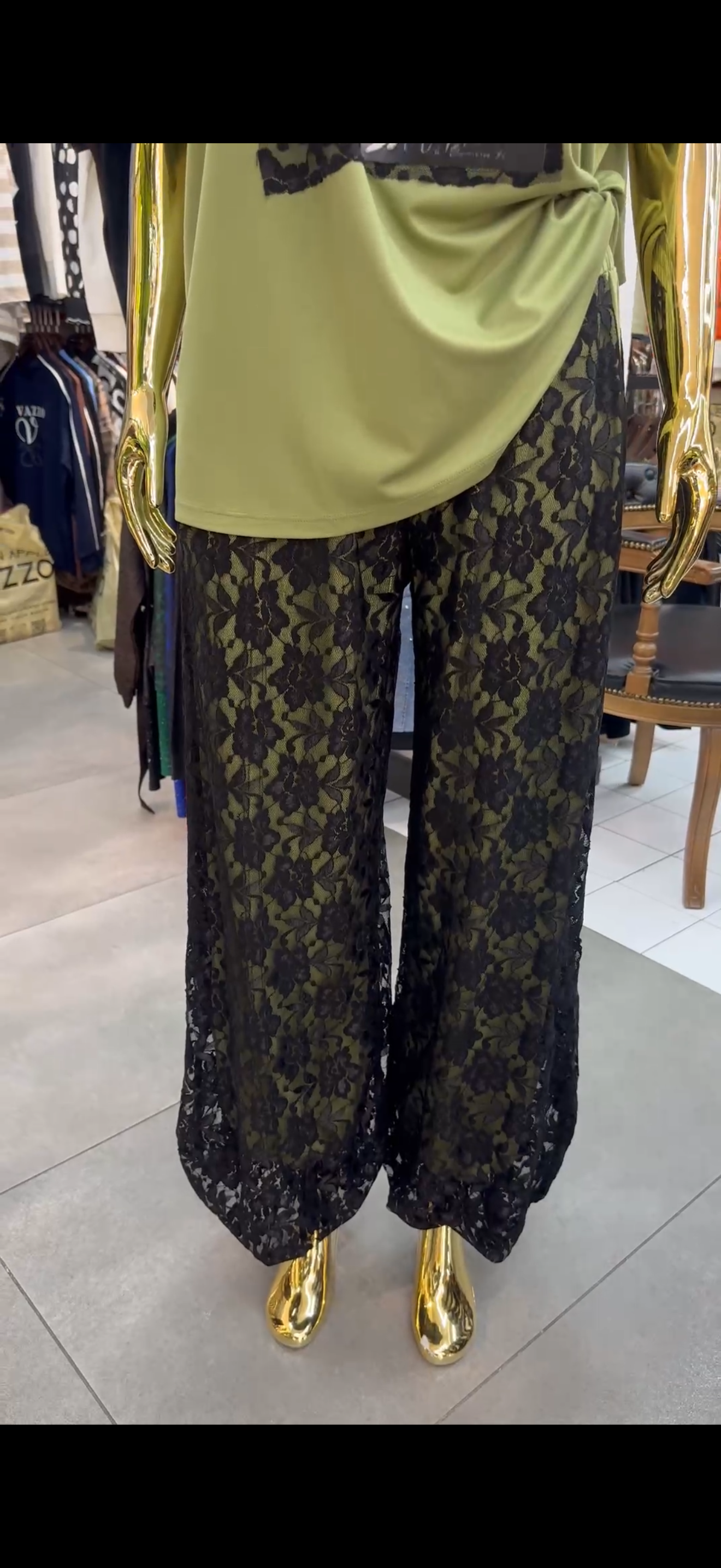 Olive Lace Luxe Two-Piece Set