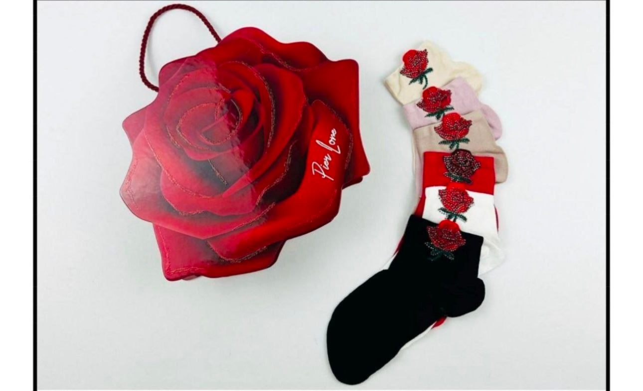 Rose Socks Gift Box -12 pairs